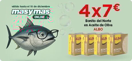 Compra 4 latas de Bonito del Norte en aceite de oliva ALBO por 7 euros 